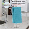 thumbnail image 3 of Hand Towel Holder Stand for Bathroom Vanity Countertop Stainless Steel T-Shape Free Standing Towel Rack Stand Towel Bar for Bathroom Kitchen (Brushed Nickel), 3 of 7