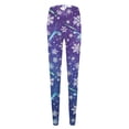 thumbnail image 5 of Christmas Leggings for Women Soft High Waisted Tummy Control Tights Comfy Snowflake Printed Graphic Gym Workout Yoga Pants Dark Blue,XL, 5 of 5
