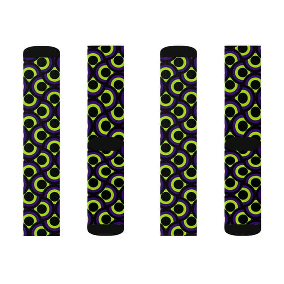 Neon Purp Circle Socks