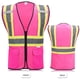 thumbnail image 2 of Chaleco de seguridad SULWZM con bolsillos con cremallera Reflective Pink XL, 2 of 6