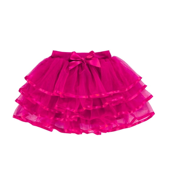 Huanglei Toddler Kids Solid Tutu Tiered Skirt Party Skirt Layered Skirt For Little Girls 1 10 Years Skirt for Dancing 6-8 Years