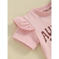thumbnail image 5 of Bagilaanoe 2pcs Toddler Baby Girl Shorts Set Short Sleeve Letter Print T Shirt Tops + Shorts 6M 12M 18M 24M 3T Kids Casual Summer Clothes, 5 of 8