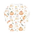 thumbnail image 6 of NOEGOEU 2-9 Years Toddler Boys Girls Halloween Pajamas Kids Long Sleeve Cute Sleepwear Set (White,6-7 Years), 6 of 6