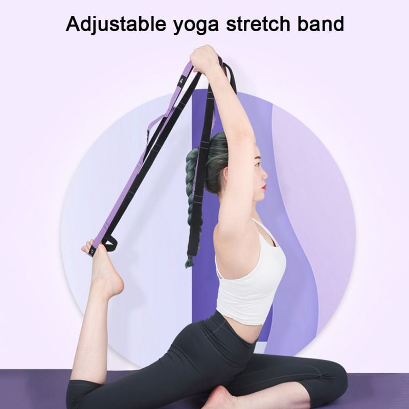 Elastic Yoga Belt Yoga Pull Strap Latin Dance Stretching Band Fitness Adjustable 