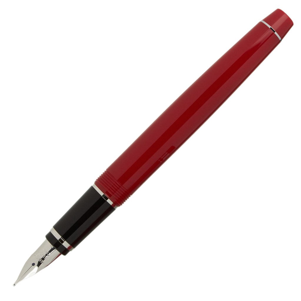 Pilot Falcon Fountain Pen - Red & Rhodium - Soft Flexible Medium Nib