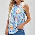 thumbnail image 5 of Tops de Ajuste Suelto para las Mujeres de Moda Impresa con Capucha sin Mangas, Poliéster, 5 of 5