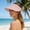 Pink, variant on Women's Wide Brim Sun Visor, Packable UPF Sun Hats for Women for Beach & Outdoor Activities PurpleOne Size