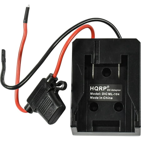 

HQRP Battery Adapter with Fuse and Switch Power Wheel Adapter Compatible with Milwaukee M18 18V Lithium-Ion Battery