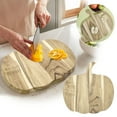 thumbnail image 6 of Vegetable Cutter 2 Pumpkin Shaped Wood Cutting Board for Kitchen Halloween Durable Wooden Food Prep Ideal for Chopping Meat and Vegetables, 6 of 7