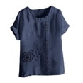 thumbnail image 1 of Birdeem Mode Femmes Été Ample Imprimé T-Shirt à Col Rond Manches Courtes Blouse Décontractée, 1 of 1