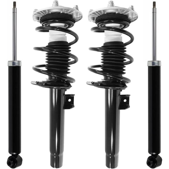 Detroit Axle - Struts Shocks Kit for BMW 320i 328i 335i 340i 428i 435i, 2 Front Struts with Coil Spring 2 Rear Shock Absorbers Replacement Suspension Kit