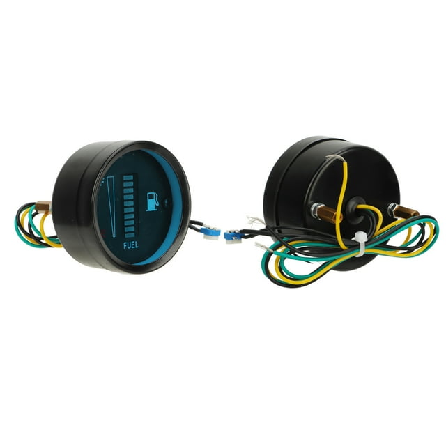 Motorcycle Fuel Meter Gauge, Motorcycle Fuel Gauge 52mm Housing Diameter LED Light Display Fuel Fuel Meter 12V