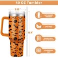 thumbnail image 6 of Halloween Tumbler with Handle Happy Halloween Gifts for Women Men - 40oz Halloween Tumbler with Lid and Straw - Halloween Present with Pumpkin Spider Bat for Kids, 6 of 6