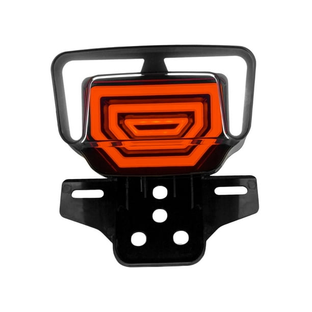 Luz trasera LED para motocicleta, luz de freno estroboscópica con soporte para matrícula, lámpara de señales para Tmx125 CG125, accesorios Luz blanca