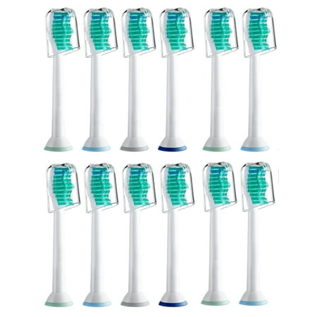 Electric Toothbrush Replacement Heads compatible with Philips Sonicare Diamond, FlexCare, EasyClean, and more (12
