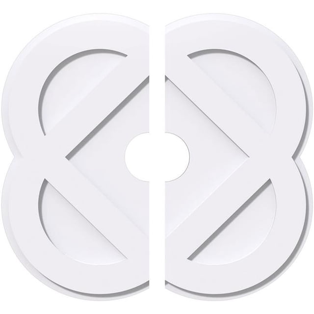 Ekena Millwork CMP30CE2-05000 30 in. OD x 5 in. ID Square Charlotte Architectural Grade PVC Contemporary Ceiling Medallion - 2 Piece