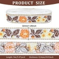 thumbnail image 3 of 5.5 Yard Vintage Jacquard Ribbon Trim 1.3 inch Orange Floral with Leaves Embroidery Jacquard Trim for Sewing Vintage Woven Trim Embroidered Ribbon Craft Accessories DIY Fabric, 3 of 9