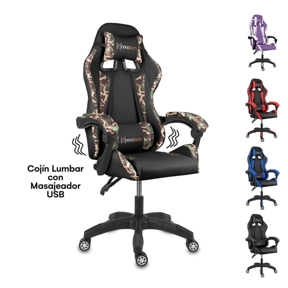 Silla Gamer Ergonomica Nenotech Max Reclinable Camouflage