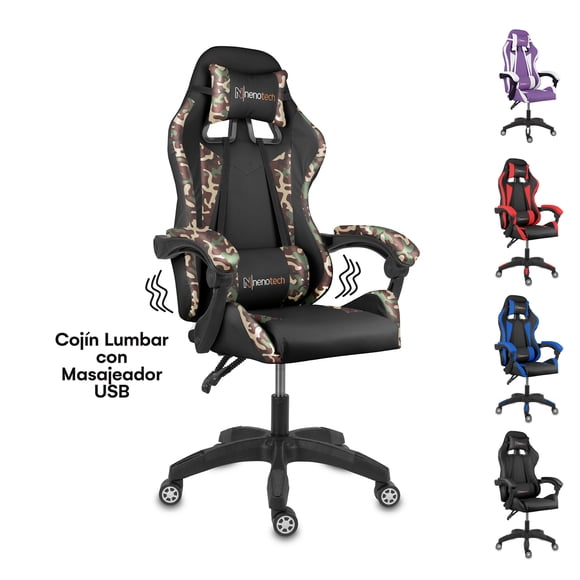 Silla Gamer Ergonomica Nenotech Max Reclinable Camouflage