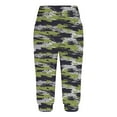 thumbnail image 5 of gbyLJF Capri Pants for Women Summer Casual Camo Print Yoga Pants Cinch Bottom Baggy Joggers Workout Sweatpants A03_Green S, 5 of 6