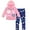 Pink / blue, variant on Peppa Pig Little Girls Pullover Fleece Hoodie and Leggings Outfit Set Pink/Purple 7-8