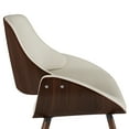 thumbnail image 4 of Simpli Home Malden Bentwood Dining Chair with Wood Back in Cream Vegan Faux Leather, 4 of 13