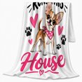 thumbnail image 2 of My Chihuahua Runs This House Pet Dog Lover, Playful Pet Portrait Pattern, Warm Flannel Blanket for Living Room and Reading Nook, Dog Lovers autumn celebration Gift, Pet Lover Home Decor, 2 of 9