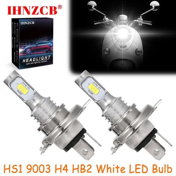IHNZCB for Yamaha Vino Classic 50 XC50 2006-2017 - 2X HS1 9003 H4 HB2 LED Headlights Bulb 50W White YTB,Motorcycle Light,Y127