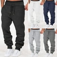 thumbnail image 5 of TrendOFT Mens Baggy Sweatpants Elastic Waist Casual Pants with Drawstring Solid Open Bottom Tapered Jogger Pants Grey XXXL, 5 of 5
