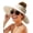 beige, variant on Sun Hats for Women Wide Brim Beach Hat Straw Visor Ponytail Summer UV Packable Foldable Beach Vacation Essentials