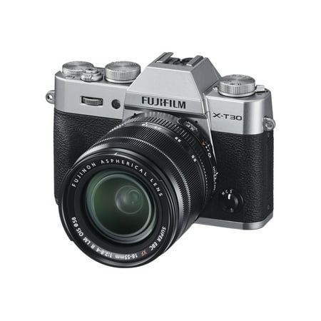 Fujifilm X Series X-T30 - Digital camera - mirrorless - 26.1 MP - APS-C - 4K / 30 fps - 3x optical zoom 18-55mm R LM OIS lens - Wi-Fi, Bluetooth - silver