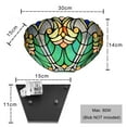 thumbnail image 5 of Tiffany 12'' Wall Sconce Stained Glass Sconces 1 Light Victorian Style Handmade Wall Light, 5 of 7