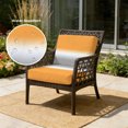 thumbnail image 2 of Outdoor Patio Cushion Covers 2 Pack Orange and Grey Ombre Patio Chair Cushion Covers with Ties and Zipper Gradient Gradual Color Waterproof Outdoor Seat Cushion Covers for Patio Furniture 20"x18", 2 of 9