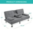 Best Choice Products Modern Linen Convertible Futon Sofa Bed w