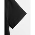 thumbnail image 3 of Flirla Letter Graphic Drop Shoulder Oversized Tee Graphic Tees Women Tops, Unisex, 3 of 4