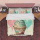 thumbnail image 1 of Dulce Cupcake Funda Nórdica Boho Dormitorio Set, Cute Quilt Cover Girly Colcha,, 1 of 6