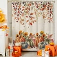 thumbnail image 4 of Shower Curtain 54"W x 78"L Autumn Leaves Thanksgiving Pumpkins Sunflowers Fabric Shower Curtains Set with Hooks Water Repellent Bathroom Curtains Machine Washable Bathroom Accessories, 4 of 6