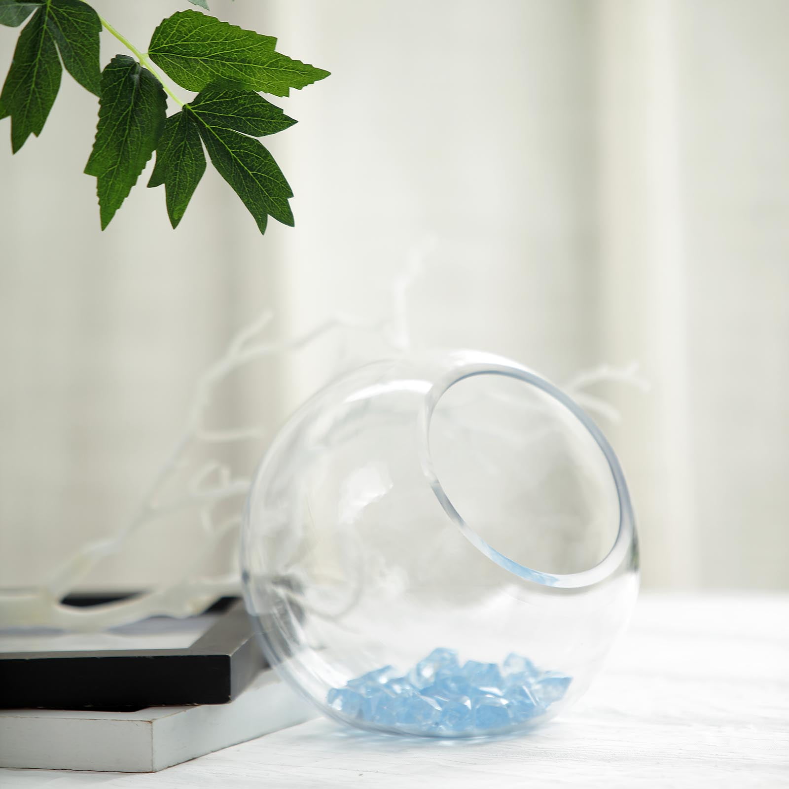 Balsacircle Slanted Clear Glass Terrarium Vase Party Wedding Reception Home Events Centerpieces Decorations Supplies Walmart Com Walmart Com
