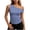 bleu, variante sur XuJwPNcy Camisoles Sans Manches pour Femmes Fines Mode Épaules Dénudées Hauts Confortables T-Shirt à Carreaux T-Shirts Été Vêtements Décontractés