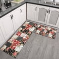 thumbnail image 2 of Pioneer Flower Floral Print Pattern Kitchen Rugs Sets Of 2,Anti Fatigue Kitchen Mat Rugs Non Slip Washable,Decorative Kitchen Floor Mats for Kitchen,Sink,Laundry,17"x30"+17"x47", 2 of 7