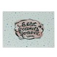 thumbnail image 1 of Best Friend Cutting Board, Vintage Design of Wording with Laurel Heart, Decorative Tempered Glass Cutting and Serving Board, in 3 Sizes, by Ambesonne, 1 of 2