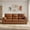 Light Brown, variant on 81", Modern Foil Fabric Sofa, 3-Seater Upholstered Sofa with Padded Armrests and Black Triangular Legs, Ergonomic Plump Backrest and Thick Seat Cushions, for Living Room