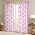 thumbnail image 2 of Homewish Cute Dog Paw Blackout Curtains,Kawaii Bowknot Heart Curtains Pack of 2 (42x84 Each),Pink, 2 of 6