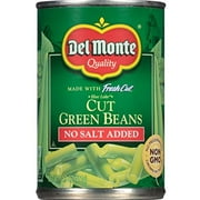 Del Monte Foods Cut Green Beans No Salt, 14.5 Oz