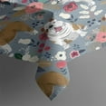 thumbnail image 3 of Bulldog Dog and Flower Florals Rectangle Tablecloth 60"x84",Waterproof Polyester Rectangle Table Cloth, Wipeable Spillproof Polyester Tablecloth for Dining, Camping, Indoor and Outdoor, 3 of 5