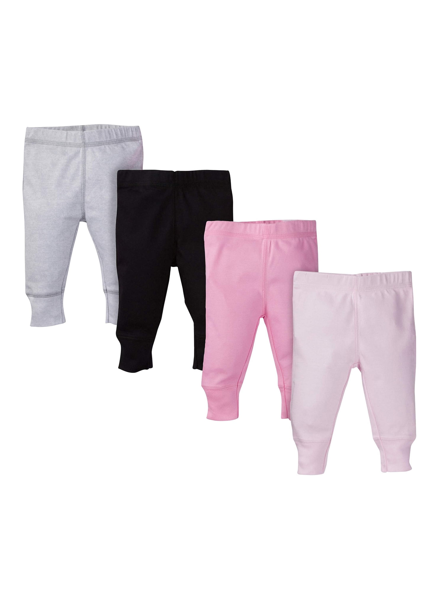 Gerber Gerber Baby Girls Active Pants, 4Pack, (NB 24M) Walmart