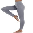 thumbnail image 5 of KEINXS Women Fleece Lined Leggings Elastic High Waist Comfy Fuzzy Plush Thick Lined Tight Pants Winter Warm Wool Bottoms, 5 of 6