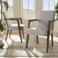thumbnail image 2 of Baxton Studio Fauteuil à Accoudoirs Rembourré Andrea en Gris Beige (Ensemble de 2), 2 of 6