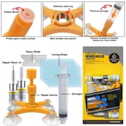 Manelord Windshield Repair Kit, DIY Auto Glass Tool for Chips and Cracks, Professional Resin with Suction Cup Bracket, Restores Clarity, 1 Pack