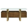 thumbnail image 4 of Acme Mabyn Console Cabinet, Brass & Antique Brown Finish, 4 of 8